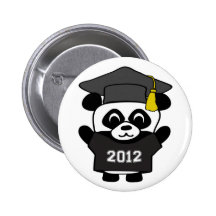 Boy Panda Black & White 2012 Grad Button