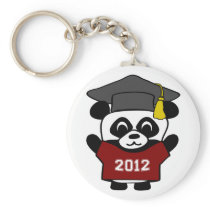 Boy Panda Maroon & White 2012 Grad Key Chain