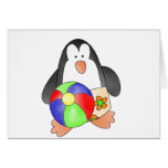 Boy Penguin at Beach Tshirts and Gifts Greeting Cards