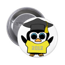 Boy Penguin Gold & Grey 2012 Grad Pins
