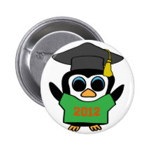 Boy Penguin Green & Orange 2012 Grad Pins