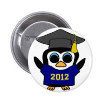Boy Penguin Navy & Gold 2012 Grad Pins
