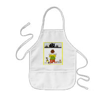 Boy reading aprons