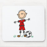 Boy Red Uniform Soccer Mousepad