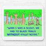 BOY SCOUTS BLAZE TRAIL STICKY NOTES MOUSE PAD