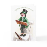 Boy Singing Irish Song Vintage St Patrick's Day cards