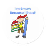 Boy Smart Because I Read Sticker