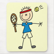 Boy Tennis Player tshirts and Gifts Mouse Pads