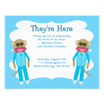 Boy Twins Shower or Announcement