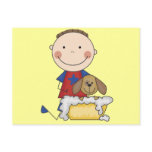 Boy Washing Dog Tshirts and Gifts postcards