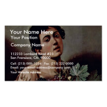 Boy With A Basket Of Fruit By Michelangelo Merisi Business Card Template