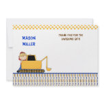 Boy with Bulldozer Thank you note