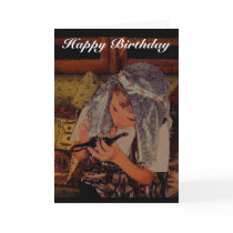 Boy with magic lamp - Birthday card