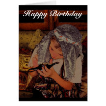 Boy with magic lamp - Birthday card
