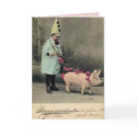 Boy With Pig Fashion Plate cards