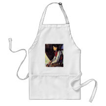 Boy With Red Vest Paul Cezanne painting art Apron