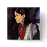 Boy With Red Vest Paul Cezanne painting art buttons