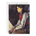 Boy With Red Vest Paul Cezanne painting art invitations