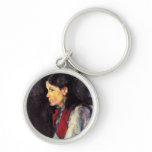 Boy With Red Vest Paul Cezanne painting art keychains