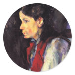 Boy With Red Vest Paul Cezanne painting art stickers