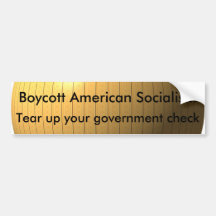 Boycott American Socialism Bumper Stickers