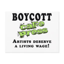 Boycott Cafepress postcards