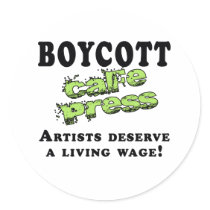 Boycott Cafepress stickers