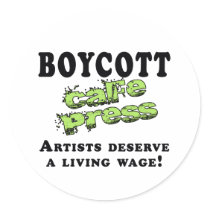 Boycott Cafepress stickers