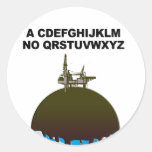 BOYCOTTING THE LETTERS B AND P ROUND STICKER