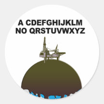 BOYCOTTING THE LETTERS B AND P ROUND STICKER
