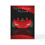 Boyfriend Birthday Card With Red Sports Car