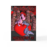 boyfriend, two cute dragons, one on a heart one lo cards