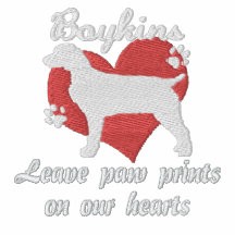 Boykins Leave Paw Prints Embroidered Shirt (LS)
