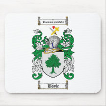 BOYLE FAMILY CREST -  BOYLE COAT OF ARMS MOUSE MAT