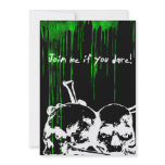 Boys 16th Birthday Party Toxic Skulls Goth Invitat invitations