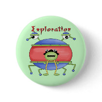 Boys Alien T Shirts and Boys Gifts Pinback Buttons