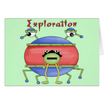 Boys Alien T Shirts and Boys Gifts Greeting Card