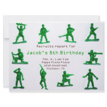 Boys Army Theme Birthday Invitation