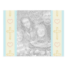 Boy's Baptism Invitation Postcards