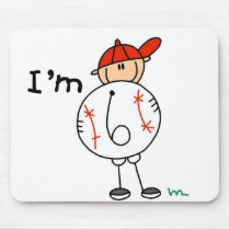 Boy's Baseball I'm 6 Tshirts and Gifts Mousepad