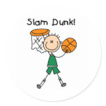 Boys Basketball Slam Dunk stickers