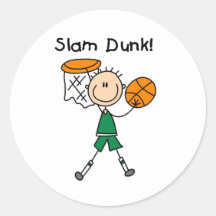 Boys Basketball Slam Dunk Stickers