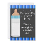 Boys Blue Baby Bottle Baby Shower Invitations