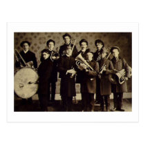 Boys Brass Band, Warsaw Indiana Vintage postcards