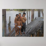 Boys Living On The Kapuas River, West Borneo