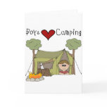 Boys Love Camping Greeting Card