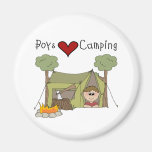Boys Love Camping Refrigerator Magnet