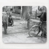 Boys Playing Marbles, Woodbine, Iowa, 1940 Mousepad