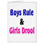 Boys Rule & Girls Drool Greeting Cards