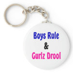 Boys Rule & Gurlz Drool Key Chain